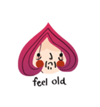 Little red onion girl（個別スタンプ：3）