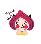 Little red onion girl（個別スタンプ：5）