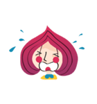 Little red onion girl（個別スタンプ：9）