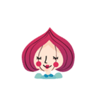 Little red onion girl（個別スタンプ：11）