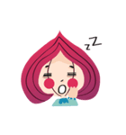 Little red onion girl（個別スタンプ：12）