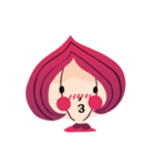 Little red onion girl（個別スタンプ：13）