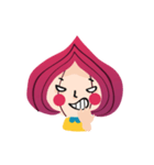 Little red onion girl（個別スタンプ：16）