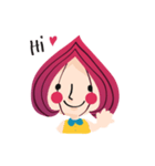 Little red onion girl（個別スタンプ：17）