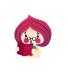 Little red onion girl（個別スタンプ：28）