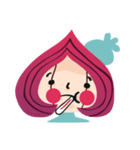 Little red onion girl（個別スタンプ：33）