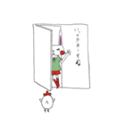 うさぎとにわとり（個別スタンプ：4）