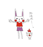 うさぎとにわとり（個別スタンプ：10）
