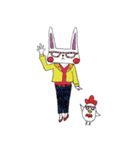 うさぎとにわとり（個別スタンプ：11）