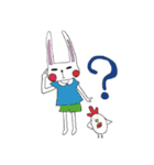 うさぎとにわとり（個別スタンプ：14）