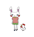 うさぎとにわとり（個別スタンプ：26）