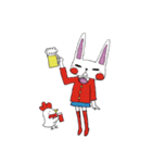 うさぎとにわとり（個別スタンプ：28）