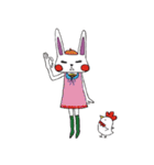 うさぎとにわとり（個別スタンプ：33）