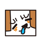 四角いワンちゃんスタンプ（個別スタンプ：9）