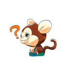 こざると親ペンギン（個別スタンプ：3）