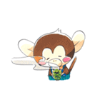 こざると親ペンギン（個別スタンプ：4）