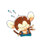 こざると親ペンギン（個別スタンプ：7）