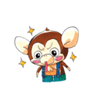 こざると親ペンギン（個別スタンプ：11）
