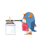 こざると親ペンギン（個別スタンプ：19）
