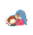 こざると親ペンギン（個別スタンプ：22）