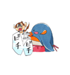こざると親ペンギン（個別スタンプ：31）