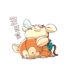 こざると親ペンギン（個別スタンプ：34）