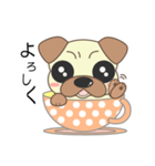 pug cup（個別スタンプ：13）