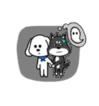 QQ dog and dog blankly（個別スタンプ：5）