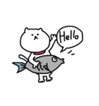 ねこマンとさかなマン？（個別スタンプ：24）