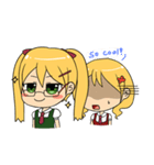 Chibi Style Girls - (ENG)（個別スタンプ：37）