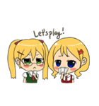 Chibi Style Girls - (ENG)（個別スタンプ：39）