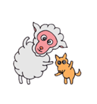 羊のサリーと友達（個別スタンプ：4）
