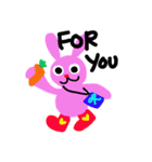 pink rabbit USAKO（個別スタンプ：17）