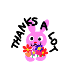 pink rabbit USAKO（個別スタンプ：27）