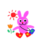 pink rabbit USAKO（個別スタンプ：34）