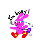 pink rabbit USAKO（個別スタンプ：35）