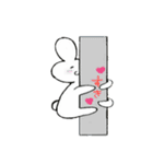 アニマル 壁からこそっ（個別スタンプ：5）