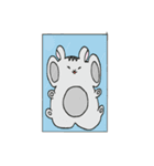 アニマル 壁からこそっ（個別スタンプ：40）