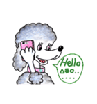 プードルと妹分のMIX犬（個別スタンプ：34）