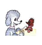 プードルと妹分のMIX犬（個別スタンプ：38）