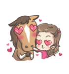 Lauren ＆ Caramelly buddy horse（個別スタンプ：14）