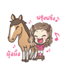 Lauren ＆ Caramelly buddy horse（個別スタンプ：36）