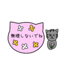 シンプル猫ボード ～女子編～（個別スタンプ：3）