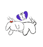 うさぎさんのハートのふきだし（個別スタンプ：1）
