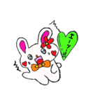 うさぎさんのハートのふきだし（個別スタンプ：2）