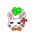 うさぎさんのハートのふきだし（個別スタンプ：4）