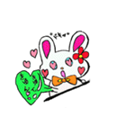 うさぎさんのハートのふきだし（個別スタンプ：6）