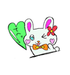 うさぎさんのハートのふきだし（個別スタンプ：10）