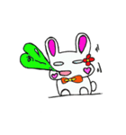 うさぎさんのハートのふきだし（個別スタンプ：30）