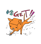 キューブねこ（個別スタンプ：4）